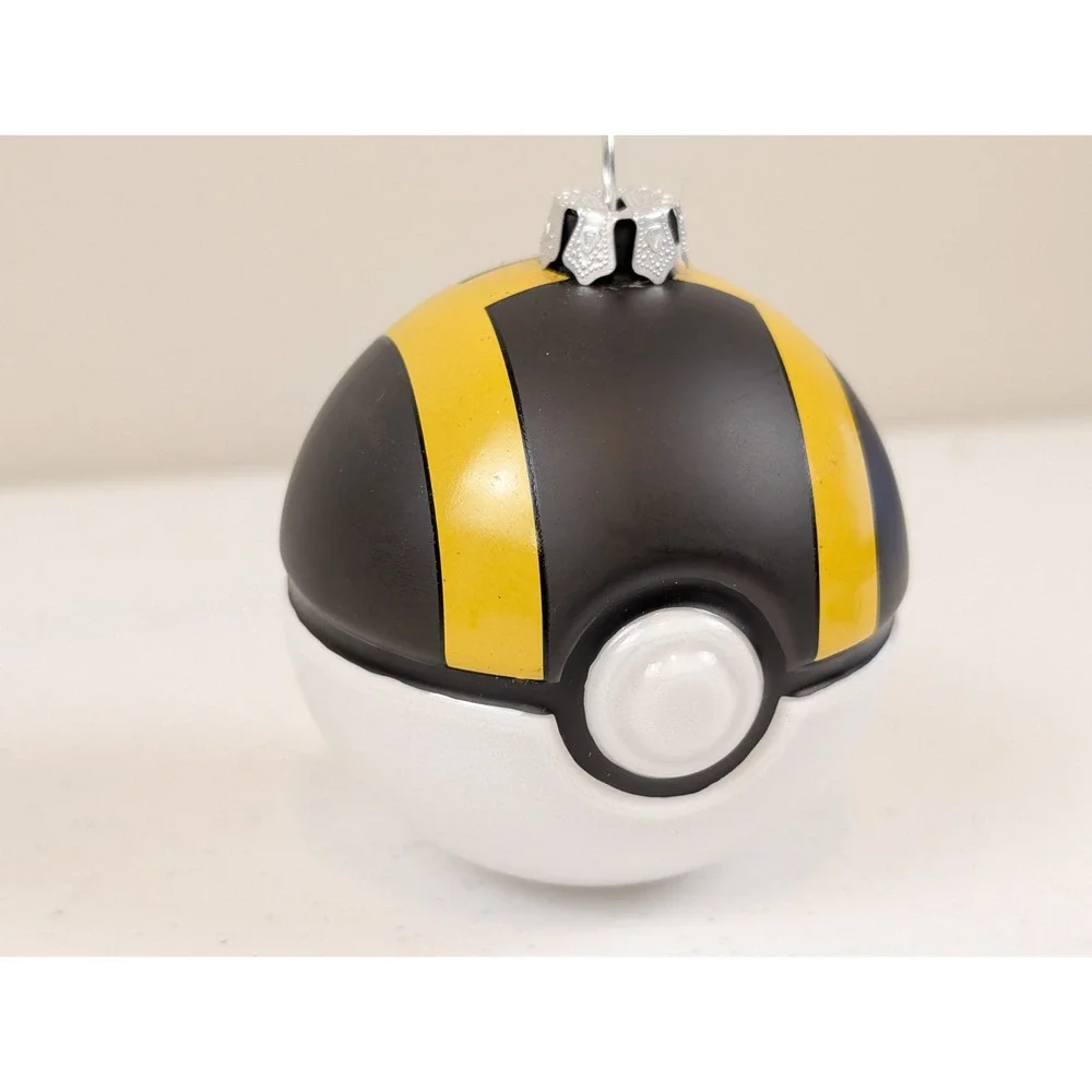 Hallmark Pokémon Ultra Ball Poké Ball Blown Glass Christmas Ornament 3